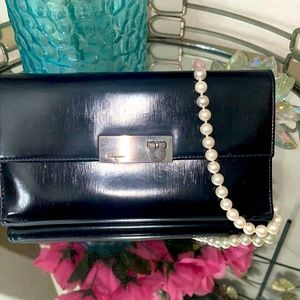 Vintage Salvatore Ferragamo Black Leather Wallet Authentic!! Made In Italy 🇮🇹